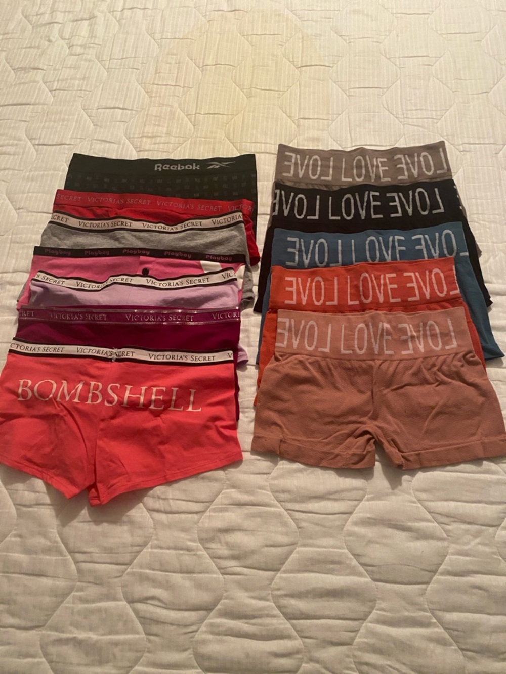 Victoria's Secret Assorted Boyshorts - Coral, Pink, Red, Gray, Black, Blue, Tan